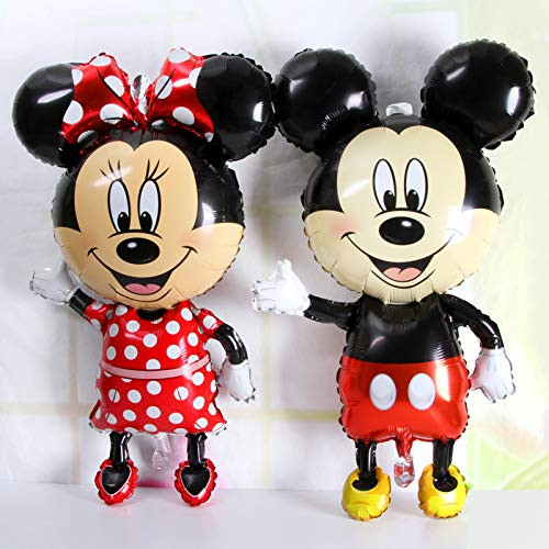 2 pack Jumbo Size 45 inch Mickey and Minnie Mouse Character Foil Balloons for Kids Birthday Party Decoration 2 pack Jumbo Size 45 inch Mickey and Minnie Mouse Character Foil Balloons for Kids Birthday Party Decoration