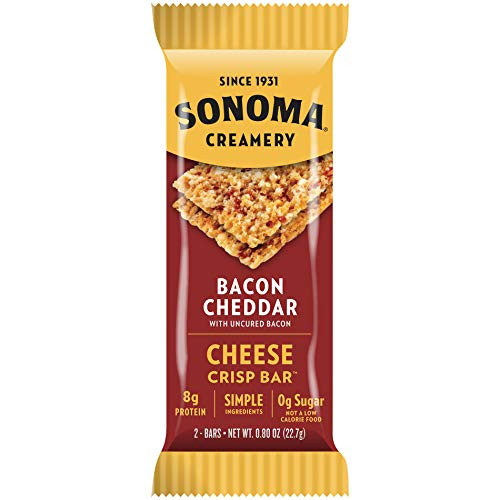 Sonoma Creamery Cheese Crisp Bars Bacon Cheddar -Pack of 8-