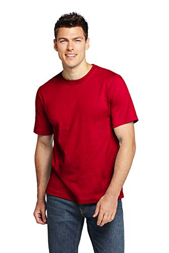 Lands' End Mens Short Sleeve Super-T Tee Classic Cherry Regular Small