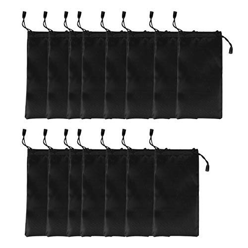 PIXNOR 15pcs Glasses Storage Pouch Eyeglasses Bag Case with 15pcs Cleaning Cloth Microfiber Sunglasses Storage Pouch for Eyeglass Storage