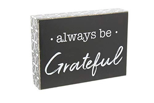 Collins 'Always Be Grateful' Wood Block Sign