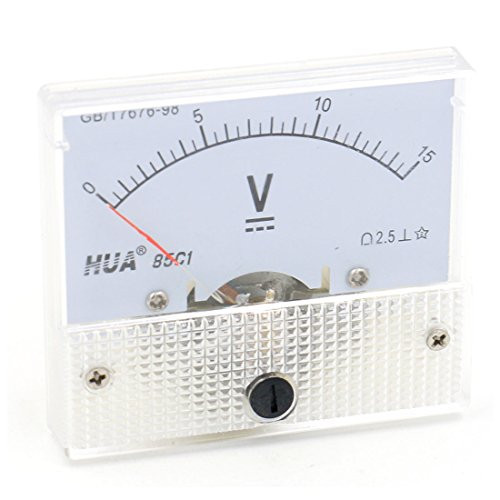 Baomain Analog Voltmeter 85C1 DC 0-15V Rectangle Analog Volt Panel Meter Gauge