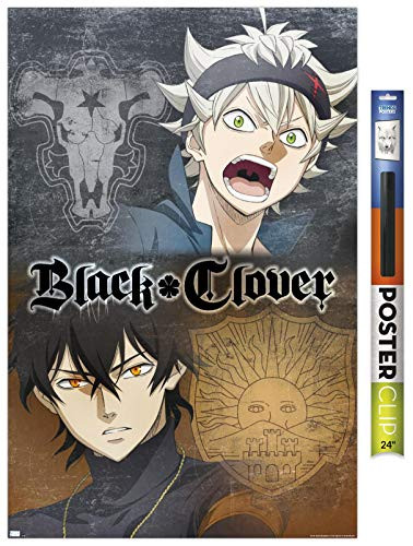 Trends International Black Clover - Teaser Wall Poster 22.375" x 34" Poster  and  Clip Bundle