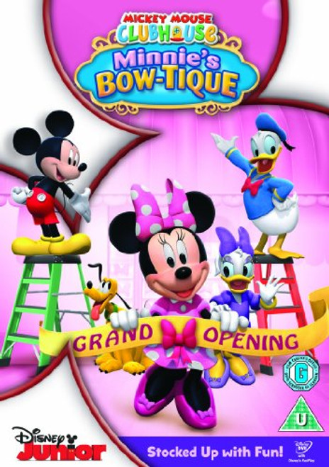 Mickey Mouse Clubhouse- Minnie's Bowtique -DVD  plus Retro Badge-