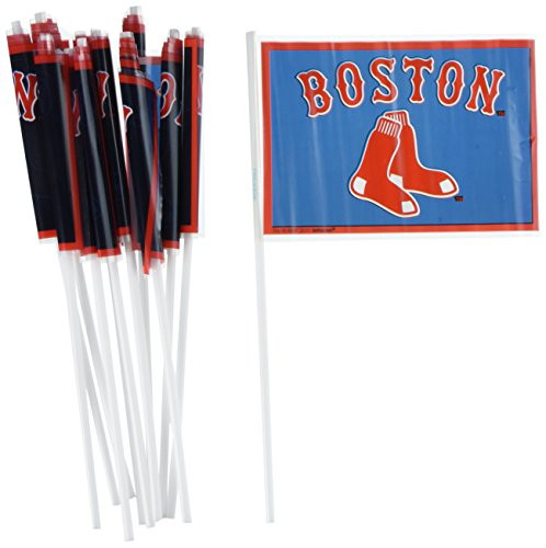 Amscan 394885 Boston Red Sox Major League Baseball Collection Plastic Flags 12 pcs Party Decoration