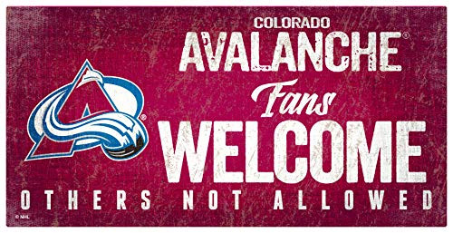 NHL Colorado Avalanche Unisex Colorado Avalanche Fans Welcome Sign Team Color 6 x 12