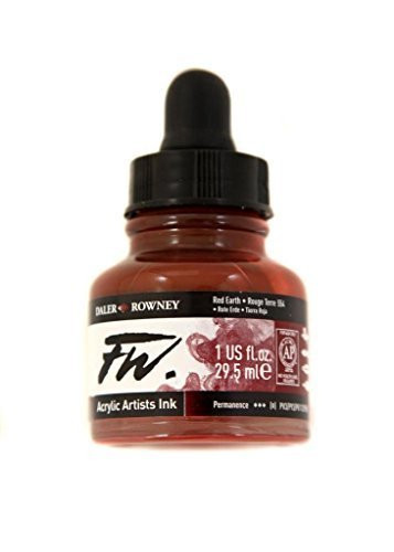 Daler Rowney FW Artists Acrylic Ink 29.5 ML Pot - Red Earth