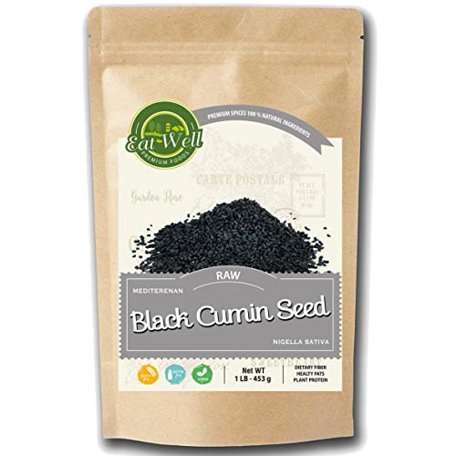Black Cumin Seeds -Nigella Sativa- 1 Lb - 16 Ounce Raw  and  Whole Pure - Natural Turkish Black Cumin Seed Contains Highest Thymoquinone -TQ- in its Oil