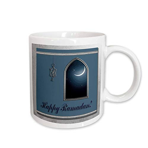 3dRose Ramadan Lantern with Moon in The Window Ceramic Mug 15-Ounce
