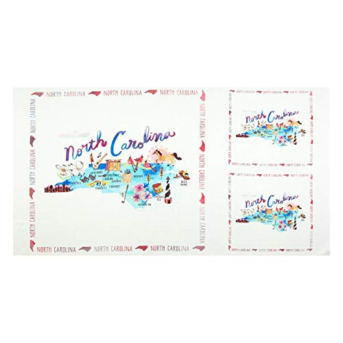 Windham Fabrics Whistler Studios Cotton North Carolina State Panel Fabric Multi