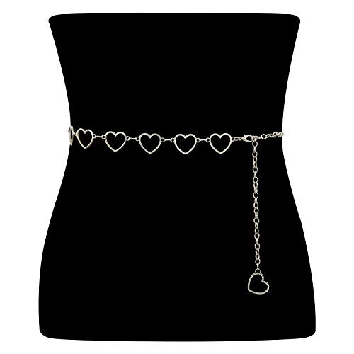 Metal Waist Chain Women Girls Adjustable Body Link Belts Fashion Belly Jewelry for Jeans Dresses Silver Metal Waist Chain Women Girls Adjustable Body Link Belts Fashion Belly Jewelry for Jeans Dresses Silver