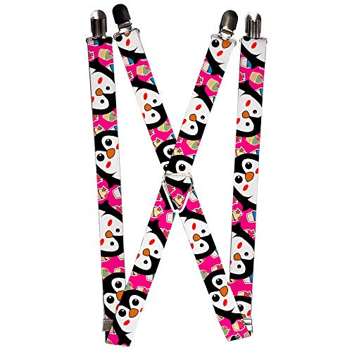 Buckle-Down Men's Suspender-Penguins Multicolor One Size