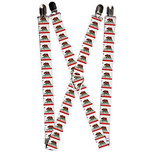 Buckle-Down Men's Suspender-California Multicolor One Size