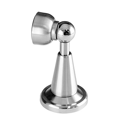 Jiozermi Magnetic Door Stop Soft-Catch Door Stopper Stainless Steel Magnetic Door Catch Wall  and  Floor Mounted Door Holder Keep Your Door Open Softly Brushed Nickel