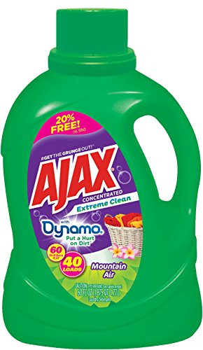 Extreme Clean Liquid Laundry Detergent with Dynamo by Ajax - Works in All Standard and HE Washing Machines - Concentrated Laundry Soap - Hot  and  Cold Water - Mountain Air Scent - 60 Ounces