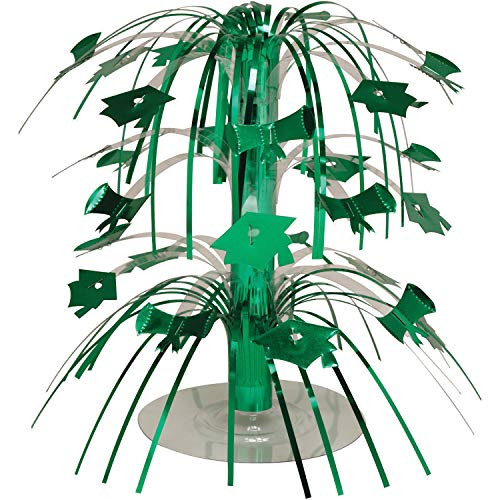 Green Mortarboard Graduation Centerpiece 4 ct