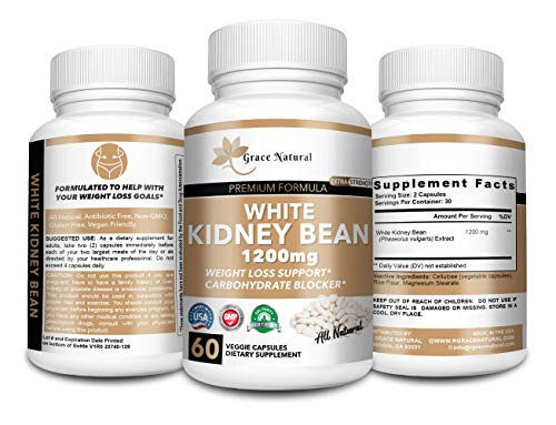 White Kidney Bean carb Blocker-Extra Strength Premium Formula Appetite suppressant for Weight Loss and Fat Loss Natural Weight Loss Supplement Healthy Fat Burner- Burn Belly Fat Made in USA