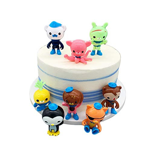 TOPTAMP Octonauts Cake Topper 8pc Figurines 2" Cupcake Topper Birthday Decoration