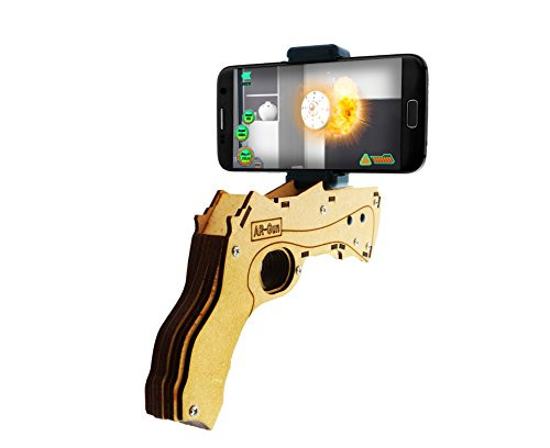 Xtreme Cables AR Blaster Augmented Reality Gun - Wood -iOS  and  Android-