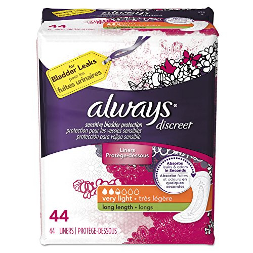 Discreet Sensitive Bladder Protection Liners Very Light Long44-Pack