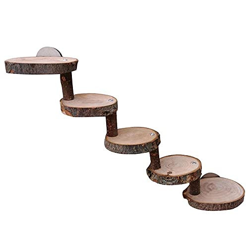 ZHUPI Hamster Toy Wooden Bridge Safe Wooden Bridge Ladder Mini Pet Climbing Stair Hamster Toy Wooden Bridge Cage Toys Hamster Supplies-5 Layer-