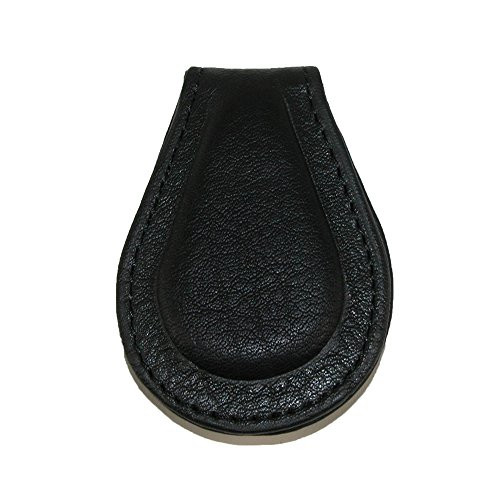 Paul  and  Taylor Men's Leather Magnetic Money Clip Black