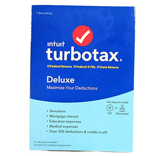 TurboTax 2019 Deluxe Federal  plus State Efile for PC-Mac