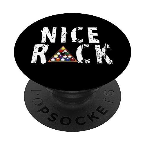 Nice Rack Shirt Pool Player Gifts Funny Billiards Shirts PopSockets PopGrip- Swappable Grip for Phones  and  Tablets