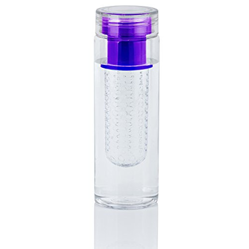 Infuze H2O Fruit Infuser Water Bottle 24oz -Purple-