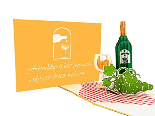 iGifts And Cards Golden Vintage Wine 3D Pop Up Greeting Card Fun Thank You Friendship Card Thinking of You Happy Birthday Thank You Retirement Card Just Because Grapes Celebration Cute iGifts And Cards Golden Vintage Wine 3D Pop Up Greeting Card Fun Thank You Friendship Card Thinking of You Happy Birthday Thank You Retirement Card Just Because Grapes Celebration Cute