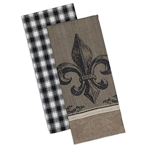 DII Fleur de Lis Dishtowels Set of 2