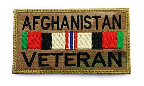 Afghanistan Veteran Patch OCP - Funny Tactical Military Morale Embroidered Patch Hook Fastener Backing-Camouflage-
