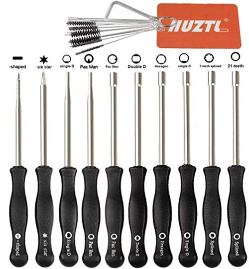 HUZTL Carburetor Adjustment Tool Tune up Kit Carb Adjusting Tool for Common 2 Cycle Husqvarna Echo Poulan STIHL MTD Ryobi Homelite Trimmer Weed Eater Chainsaw -10pcs  and  Cleaning Tool-