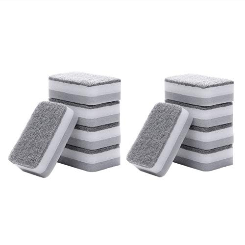 Reusable Sponges for Dishes Magic Cleaning Sponges Eraser Sponge Non-Scratch Scrubbing Sponge for Kitchen Dish Wash And Bathroom Cleaning Pack of 5Gray10PCS