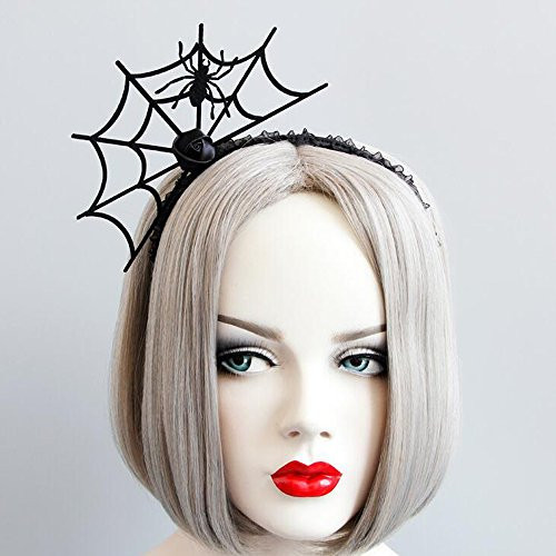 Missgrace Women Halloween Spider Web Ghost Festival Headband Women Party Halloween Hair Accessories Women Hair Jewelry