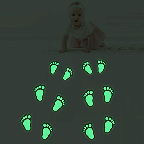 Marsway Cute Baby Paw Stickers Glow in The Dark Stickers Luminous Kids Bedroom Floor Corridor Stairs Wall Decor Baby Footprints Marsway Cute Baby Paw Stickers Glow in The Dark Stickers Luminous Kids Bedroom Floor Corridor Stairs Wall Decor Baby Footprints