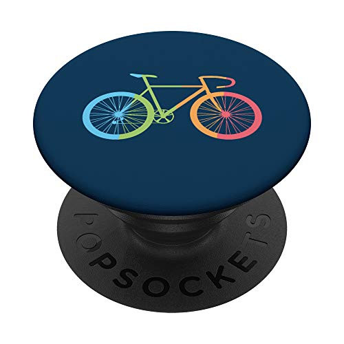 Rainbow Biking Bicycle Cyclist Cycling MTB BMX Gift PopSockets PopGrip- Swappable Grip for Phones  and  Tablets