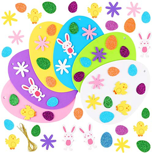 Konsait Bulk 208pcs Easter Foam Eggs Stickers Bunny Chicken Self-Adhesive Foam Easter Eggs Shapes Stickers for Kid's Art DIY Craft Scrapbooks Supplies Easter Party Decor Konsait Bulk 208pcs Easter Foam Eggs Stickers Bunny Chicken Self-Adhesive Foam Easter Eggs Shapes Stickers for Kid's Art DIY Craft Scrapbooks Supplies Easter Party Decor