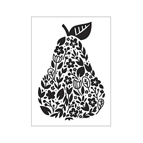 Darice Embossing Folder A6 Template Floral pear Transparente