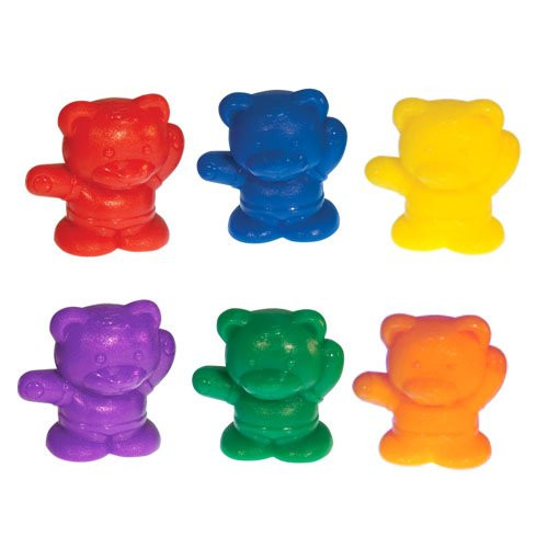 EAI Education Backpack Bear Counters: 4 Grams: 6 Colors - Set of 128