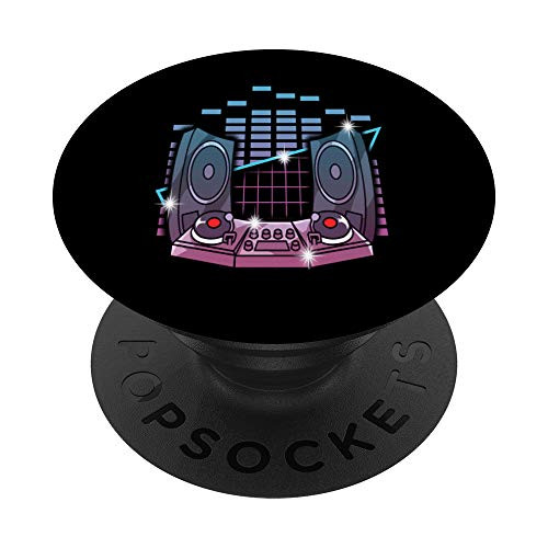 Turntables DJ Turn Tables Decks Djing Quote PopSockets Grip and Stand for Phones and Tablets