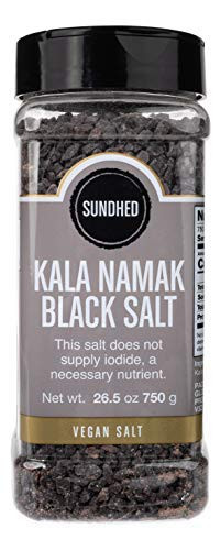 Sundhed Himalayan Black Rock Salt Kala Namak -Course- in Refill - 750 Grams -26.45 oz- - Natural Vegan Seasoning