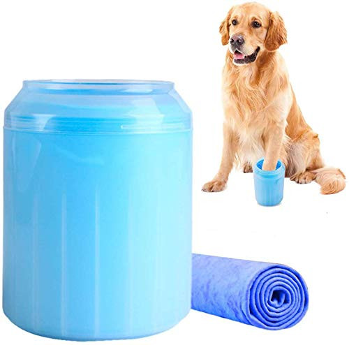 Lemcrvas Dog Paw Cleaner 2-In-1 Dog Paw Washer Cup with Towel Portable Pet Muddy Paw Cleaner Pet Cleaning Brush Feet Cleaner for Dog and Cat Grooming Non-toxic Blue Lemcrvas Dog Paw Cleaner 2-In-1 Dog Paw Washer Cup with Towel Portable Pet Muddy Paw Cleaner Pet Cleaning Brush Feet Cleaner for Dog and Cat Grooming Non-toxic Blue