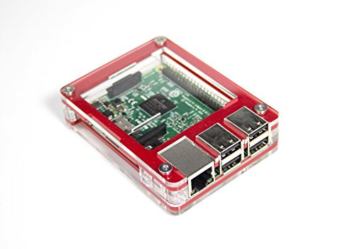 Zebra Case - Raspberry Pi 3, Pi 2, Pi B+ and 2B (Berry Red) with Heatsinks ~ C4Labs