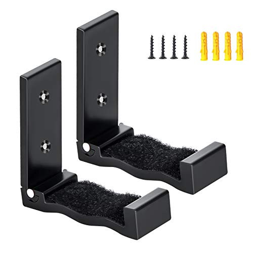 Foldable Metal Gun Rack Wall Mount Shotgun Hooks Rifle Hangers Wall Rifle Mount Scratch Proof with Soft Padding Gun Wall Hanger Hooks for Indoor Hanging Display or Store Any Gun Sword and Bow