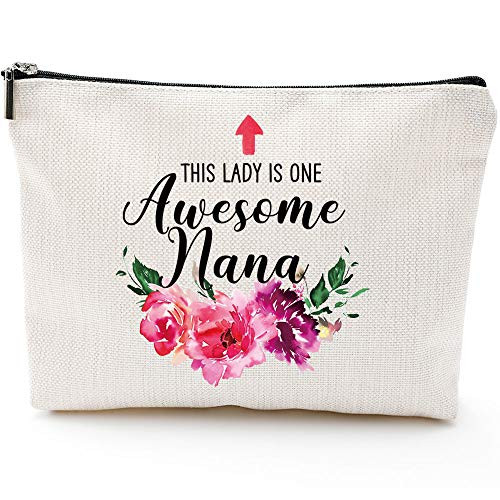 Grandma Gifts for Grandma' Birthday Gifts for Nana Elderly Gifts Grandparents Gifts from Grandkids Granddaughter Grandson Mothers Day Makeup Bag Gifts- This Lady is One Awesome Nana Grandma Gifts for Grandma' Birthday Gifts for Nana Elderly Gifts Grandparents Gifts from Grandkids Granddaughter Grandson Mothers Day Makeup Bag Gifts- This Lady is One Awesome Nana