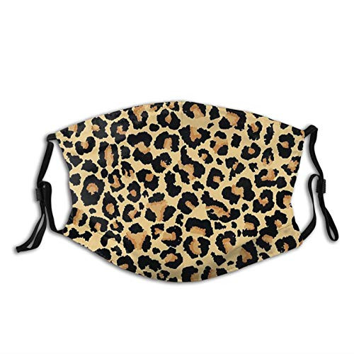 Yellow Cheetah Print Pattern Face MaskFace Mask Unisex Balaclava Comfortable Washable Reusable Cloth Fashion Scarf With Filter