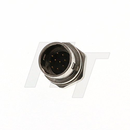 HangTon Panel Mount Metal Connector Circular Push Pull Electrical Industrial Socket -10 Pin Male-