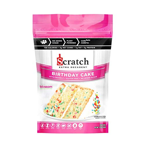 Birthday Cake Mix by Scratch - Low Carb Keto -3g Net Carbs- No Sugar Added Gluten Free Dairy Free Blossom Natural Sweetener
