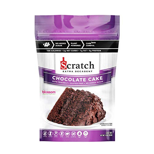 Chocolate Cake Mix by Scratch - Low Carb Keto -2g Net Carbs- No Sugar Added Gluten Free Dairy Free Blossom Natural Sweetener